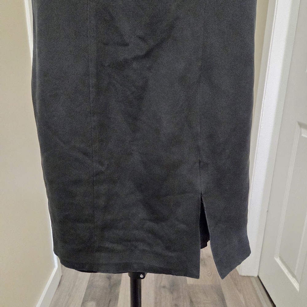 Hugo Buscati 100% Silk Black Sleeveless Dress Minimalist Slip Shift Elegant - Picture 4 of 10